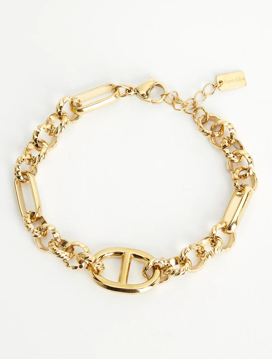 Gedraaide fantasie schakelarmband - Goud - Image 2