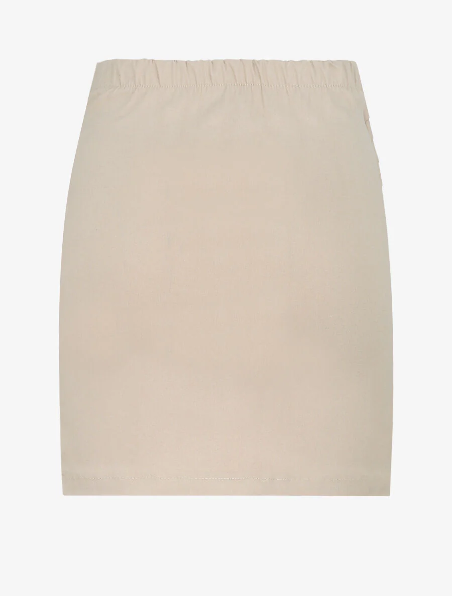 Gedrapeerde portemonnee rok - Beige - Image 2