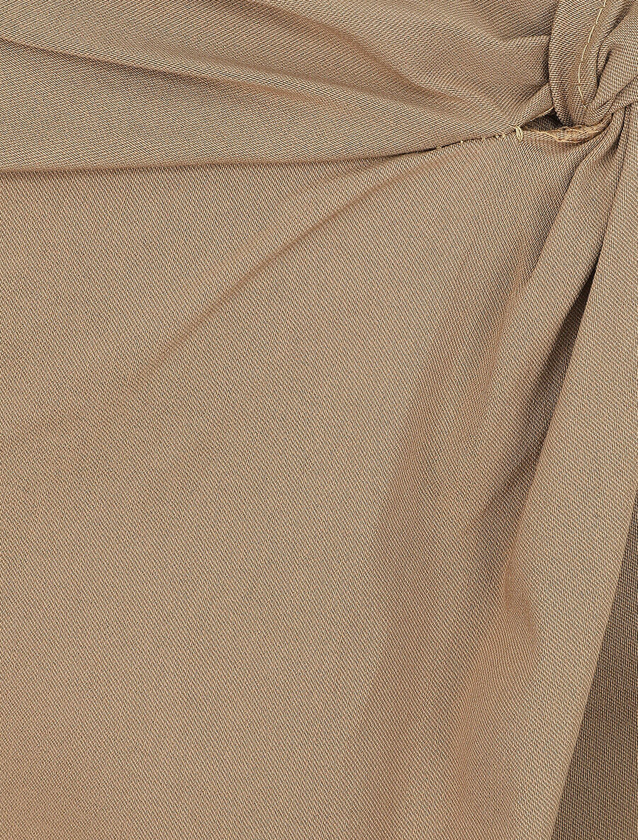 Gedrapeerde portemonnee rok - Camel - Image 3