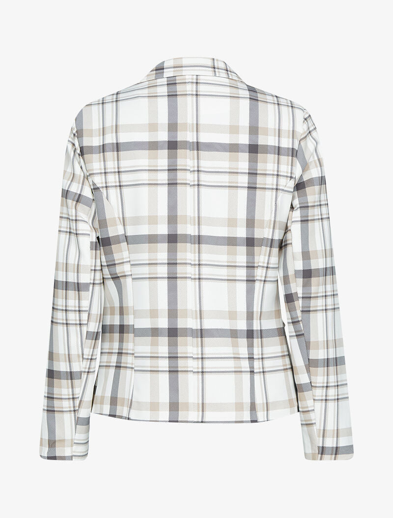 Gedrukte blazer met reverskraag - beige - Image 2
