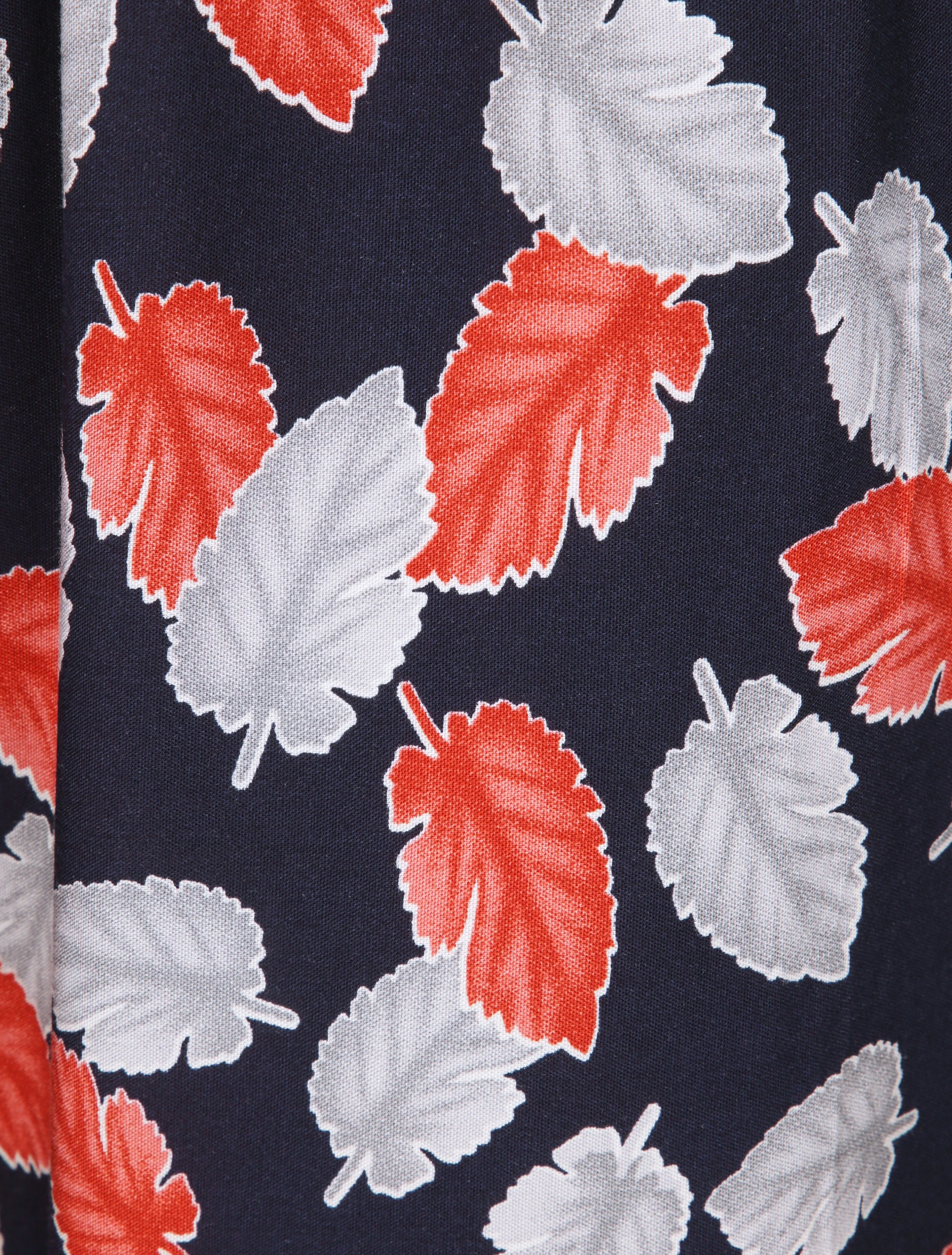 Gedrukte herfstbladeren harem broek - Marine - Image 4