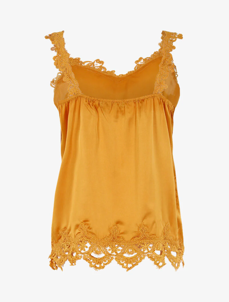 Gehaakte tanktop met randen - geel - Image 2