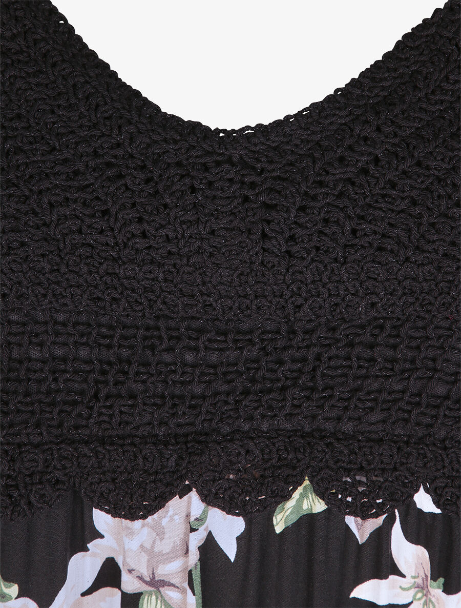 Gehaakte buste jurk - Zwart - Image 3