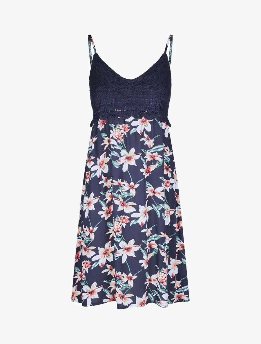 Gehaakte buste jurk - Marineblauw