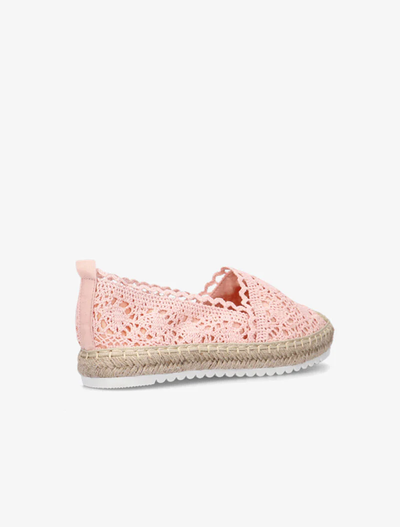 Gehaakte espadrilles - roze - Image 4