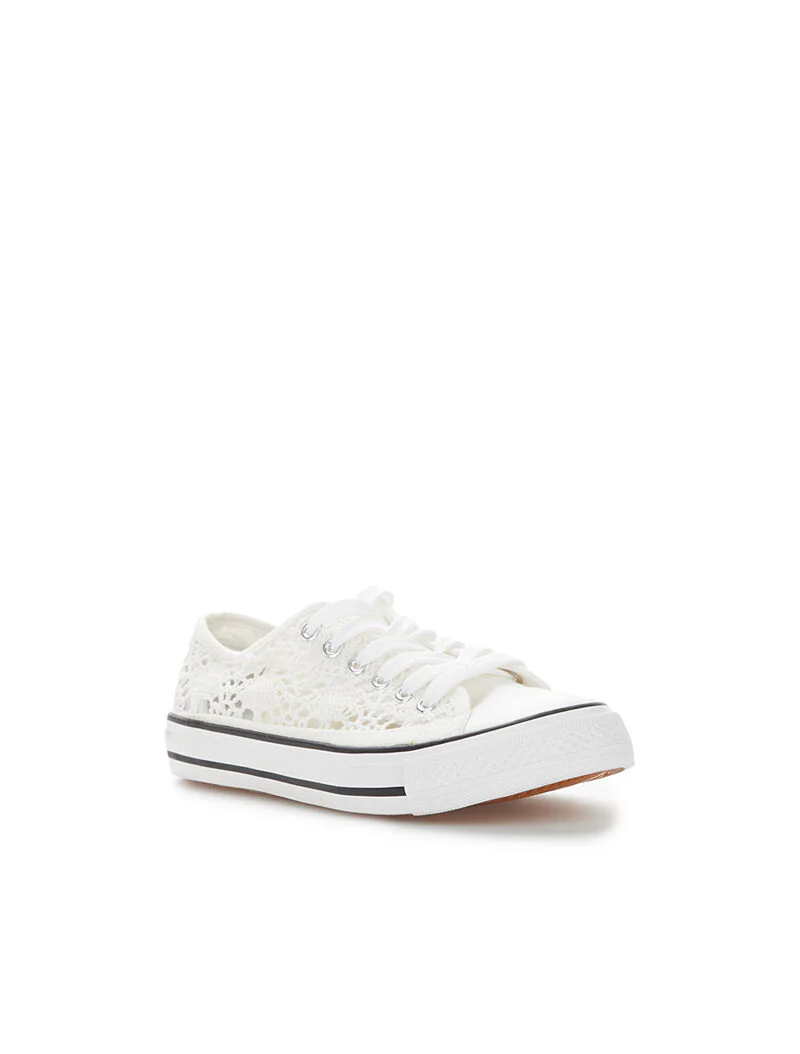Gehaakte sneakers - wit - Image 2