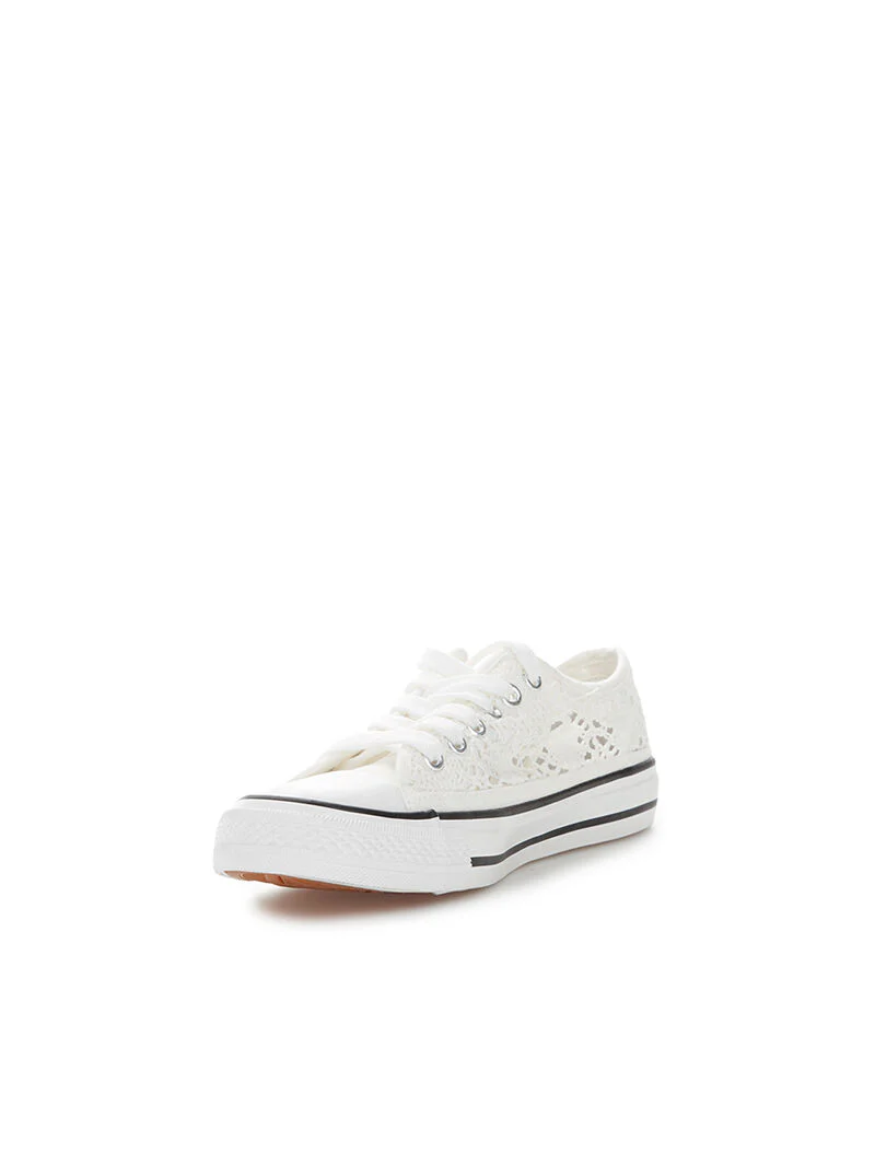 Gehaakte sneakers - wit - Image 3