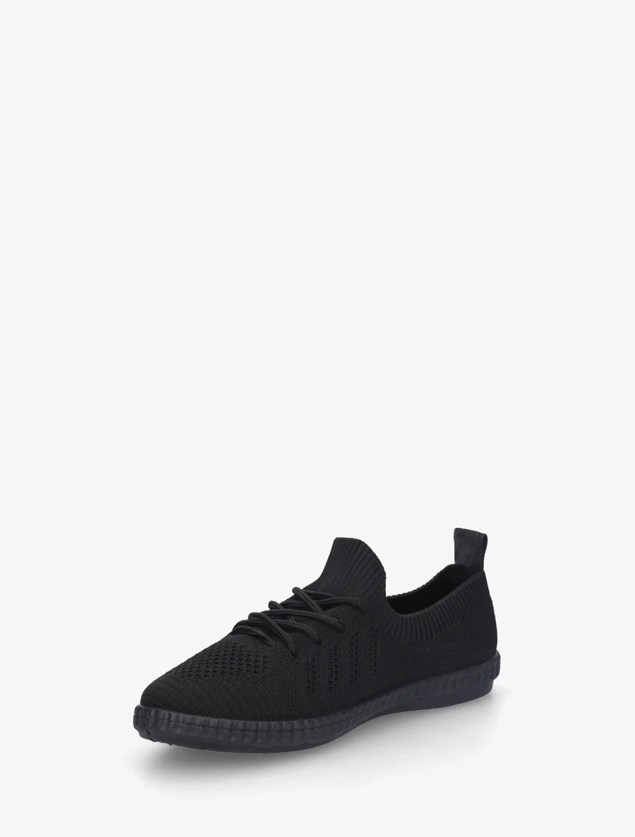 Gehaakte stoffen tennisschoenen - Zwart - Image 3