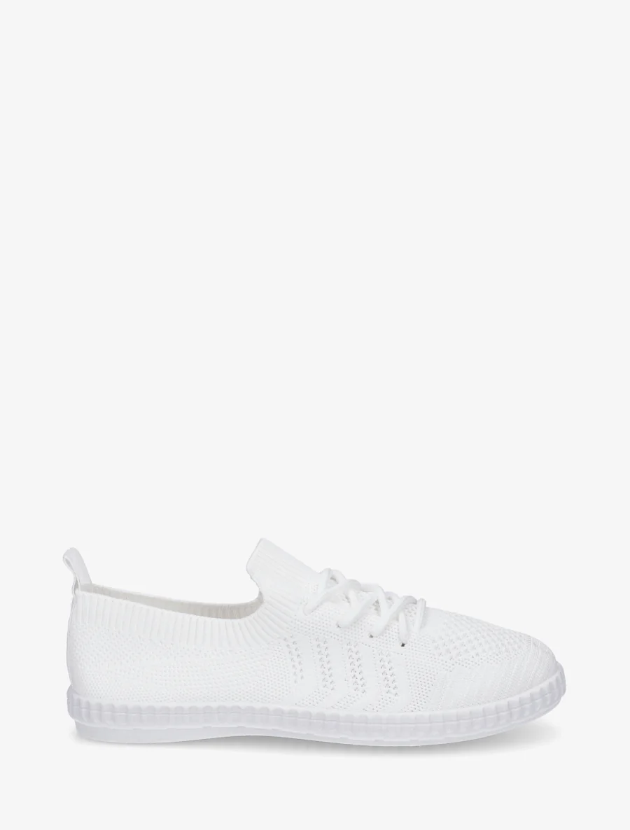 Gehaakte stoffen tennisschoenen - Wit