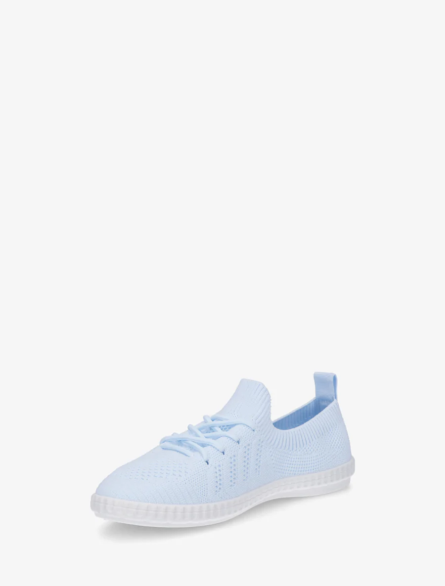 Gehaakte stoffen tennisschoenen - Lichtblauw - Image 3