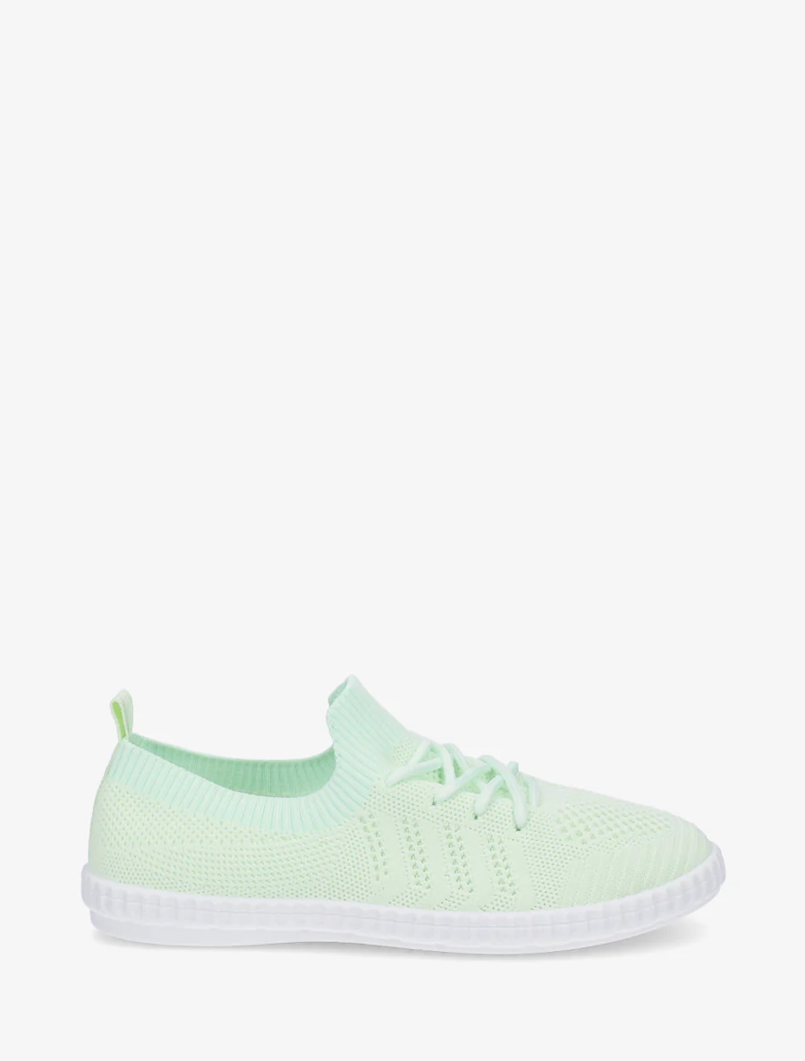 Gehaakte stoffen tennisschoenen - Lichtgroen