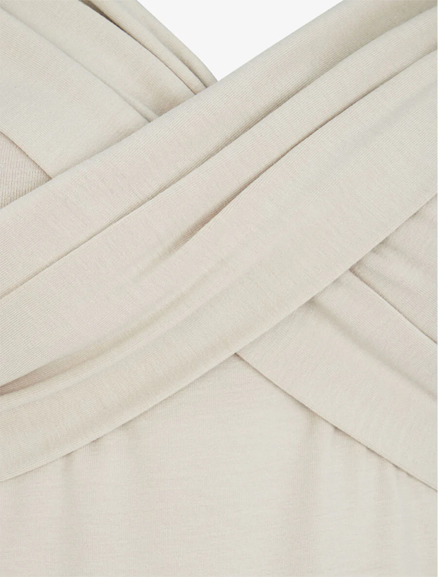 Top met gekruiste panden - Beige - Image 3
