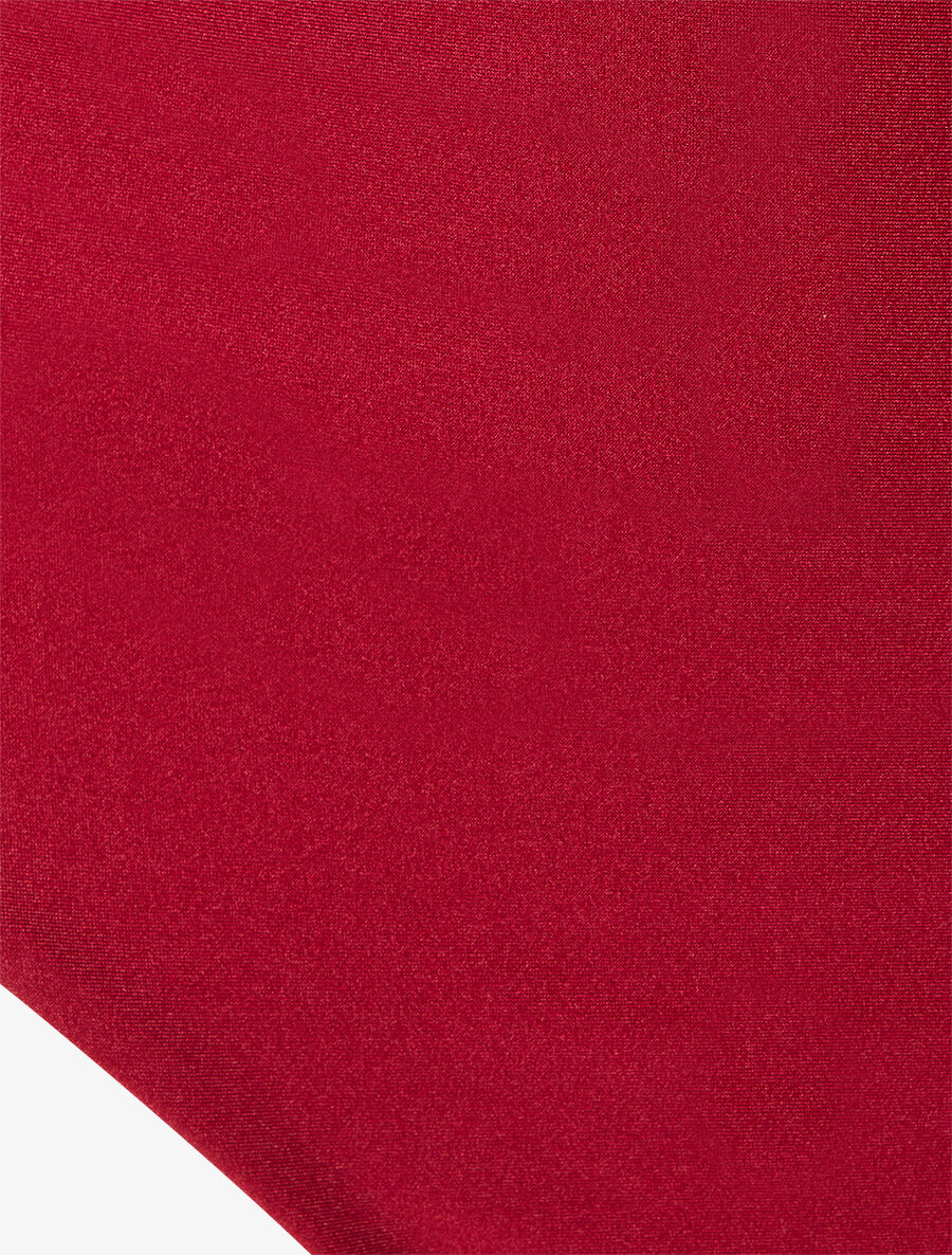Gekruiste eenkleurige bikini - Bordeaux - Image 3