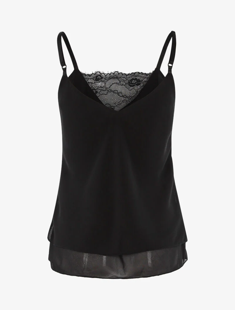 Gelaagd tanktop - zwart - Image 2