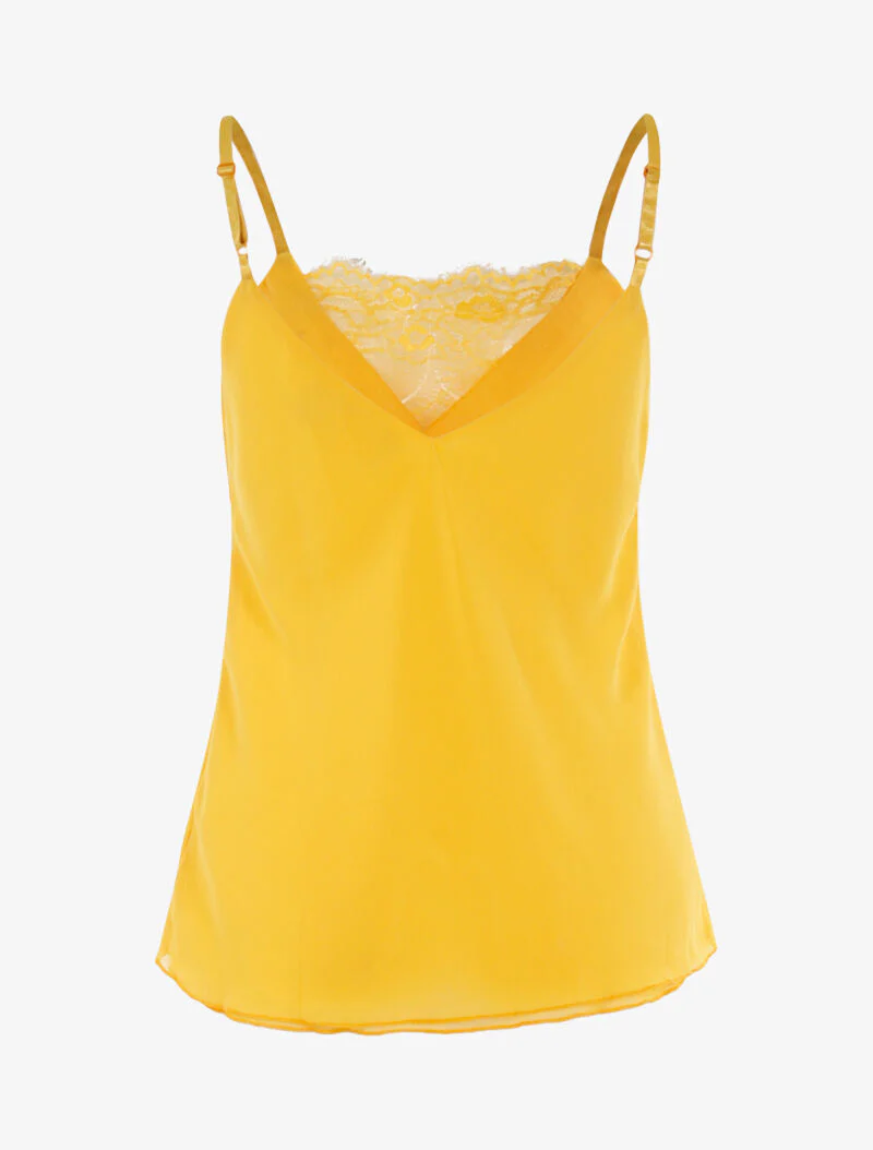 Gelaagde tanktop - geel - Image 2