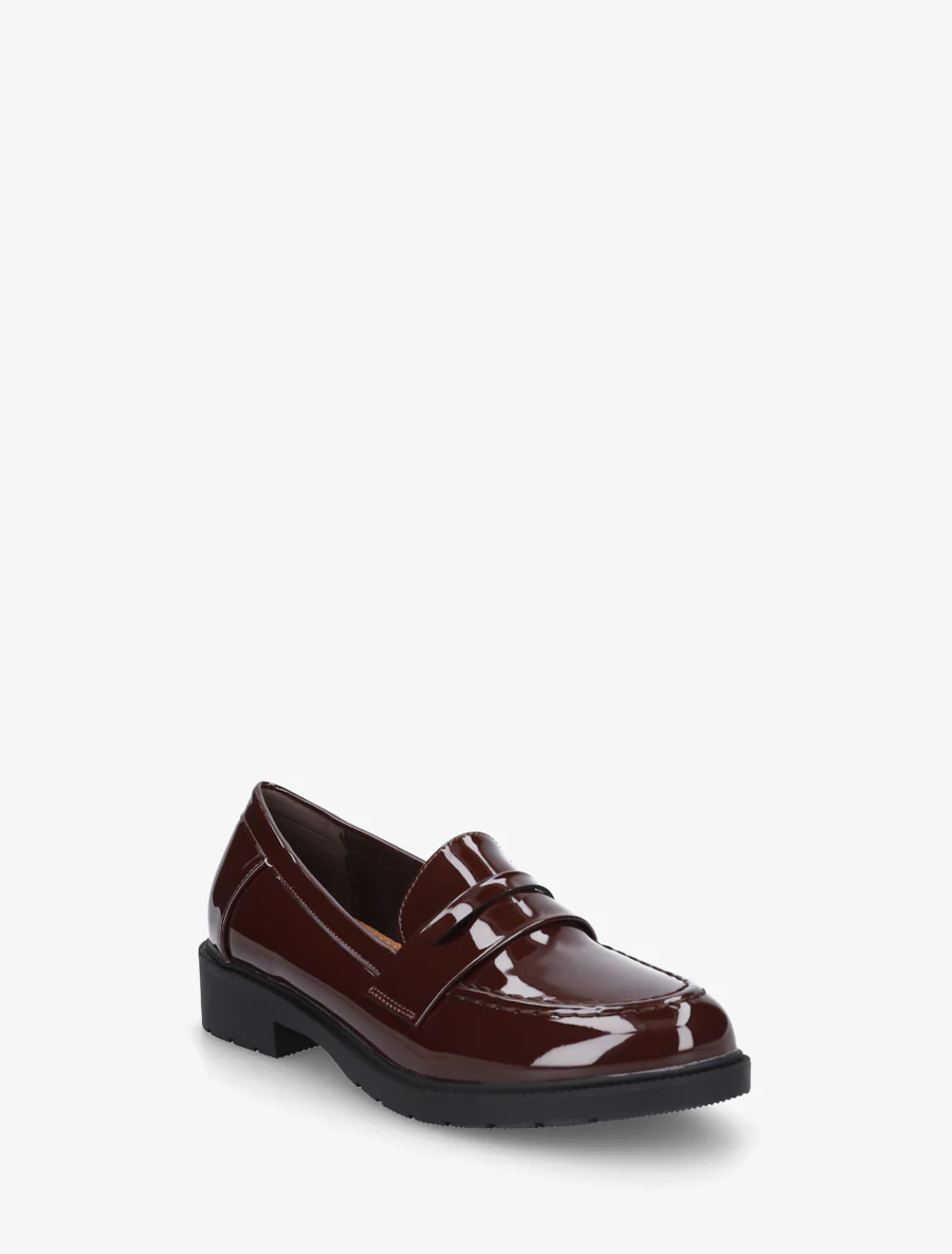 Gelakte mocassins van imitatieleer - Bruin - Image 2