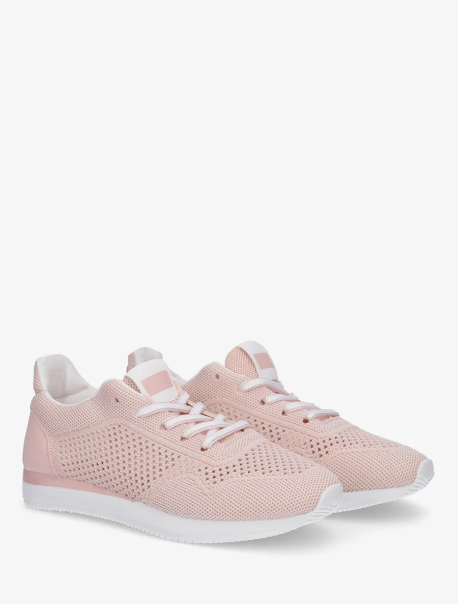 Geperforeerde stoffen sneakers - Roos - Image 4