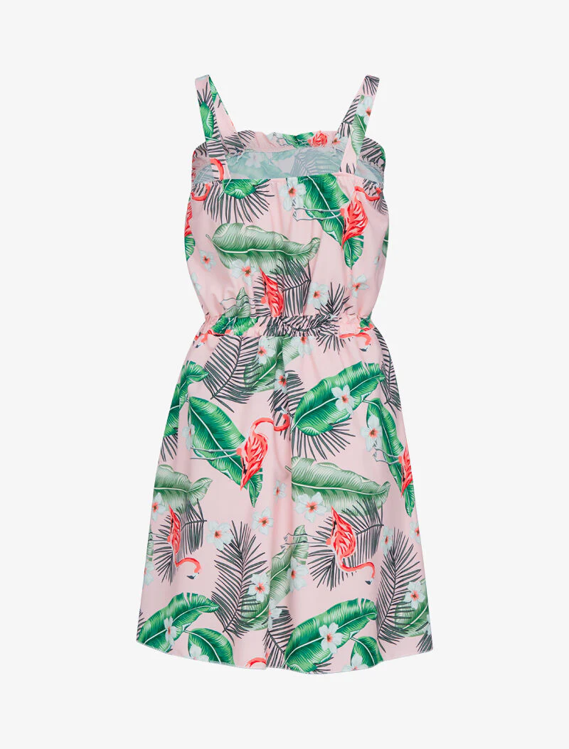 Geplooide jurk met prints - roze - Image 2