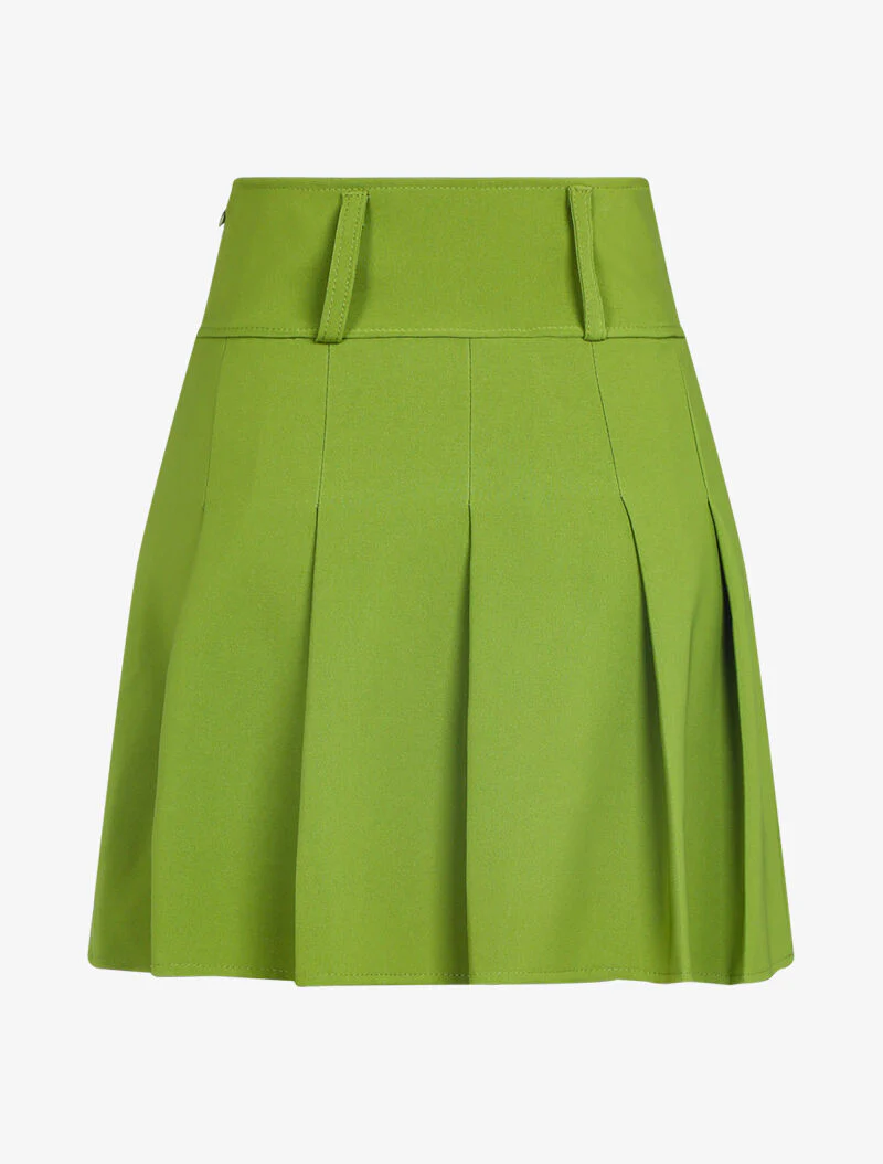 Geplooide minirok - groen - Image 3