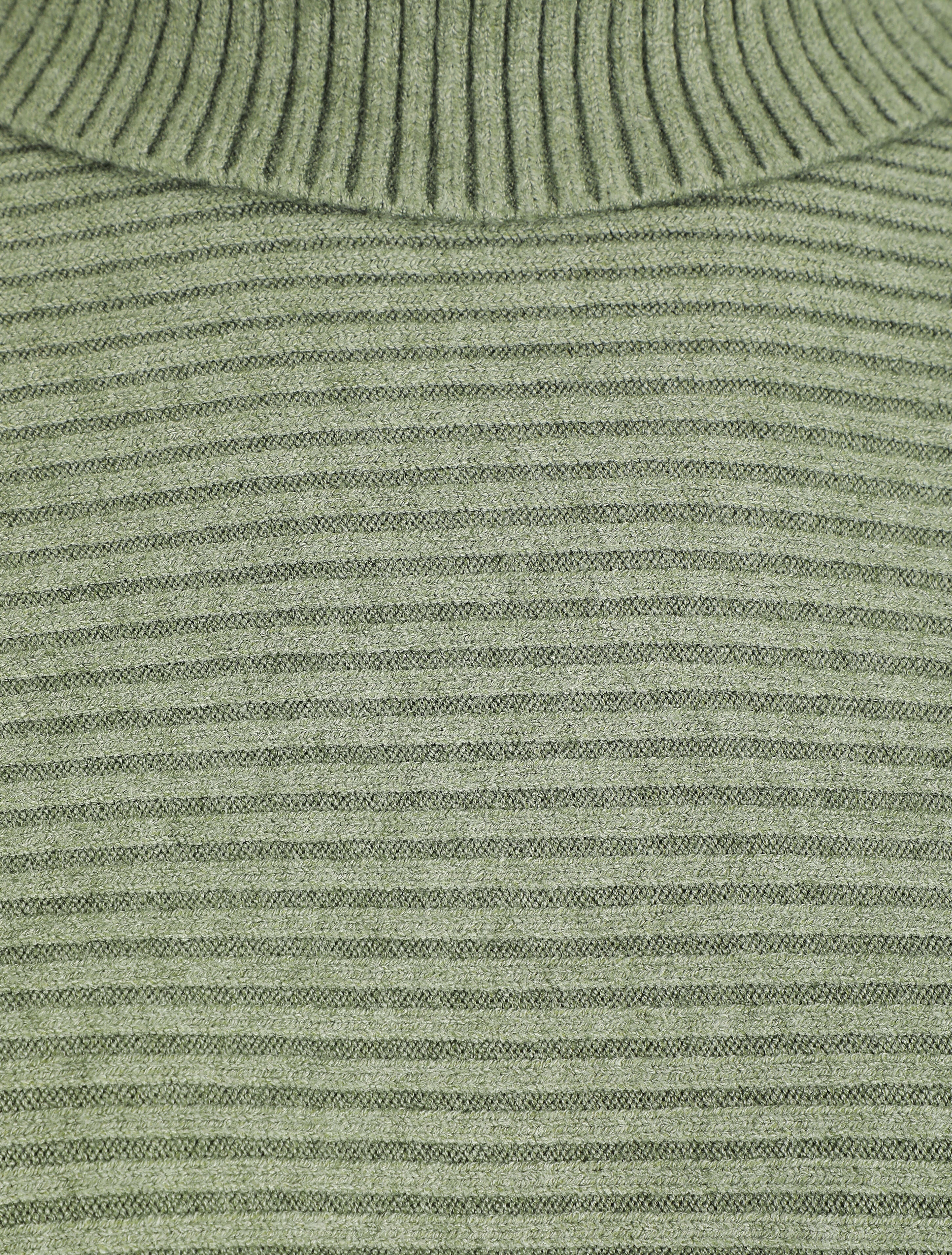 Geribde coltrui in recht model - Olijfgroen - Image 3