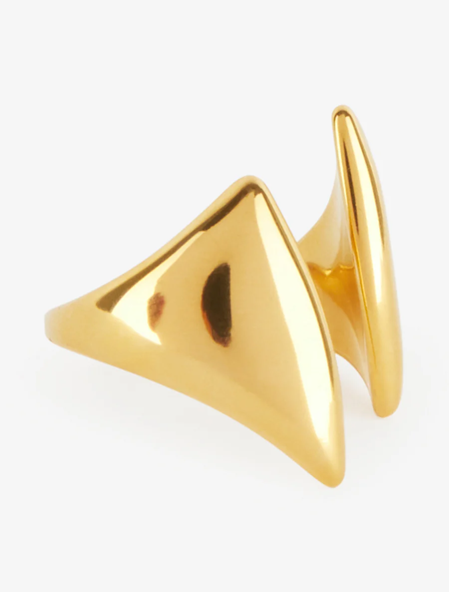 Gestileerde ring met open voorkant - Goud - Image 2