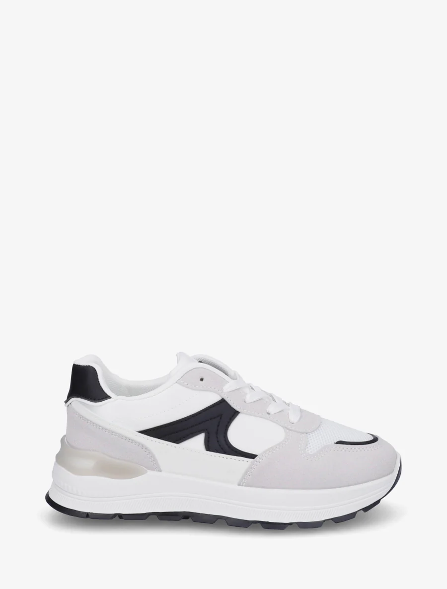 Gestileerde sneakers van imitatieleer - Wit