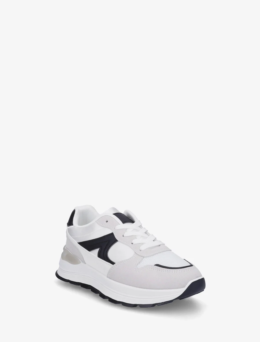 Gestileerde sneakers van imitatieleer - Wit - Image 2
