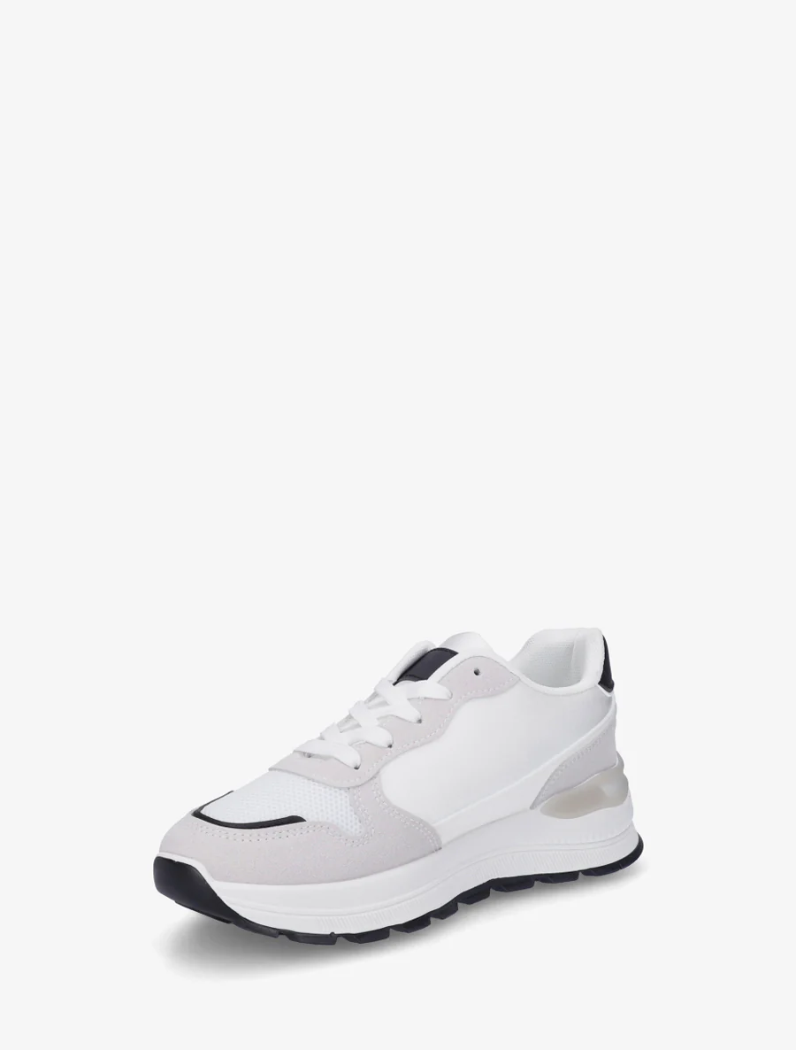 Gestileerde sneakers van imitatieleer - Wit - Image 3