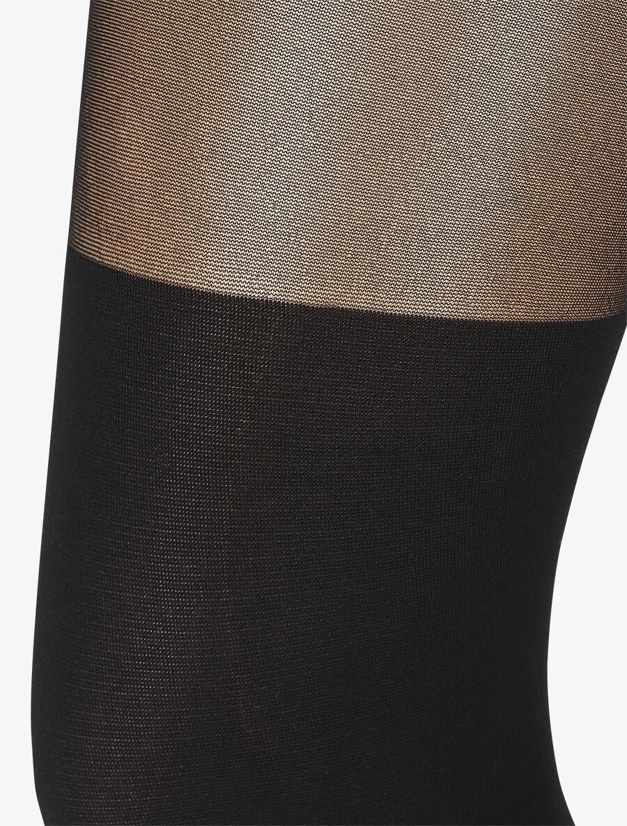 Gestileerde voile panty's - Zwart - Image 2