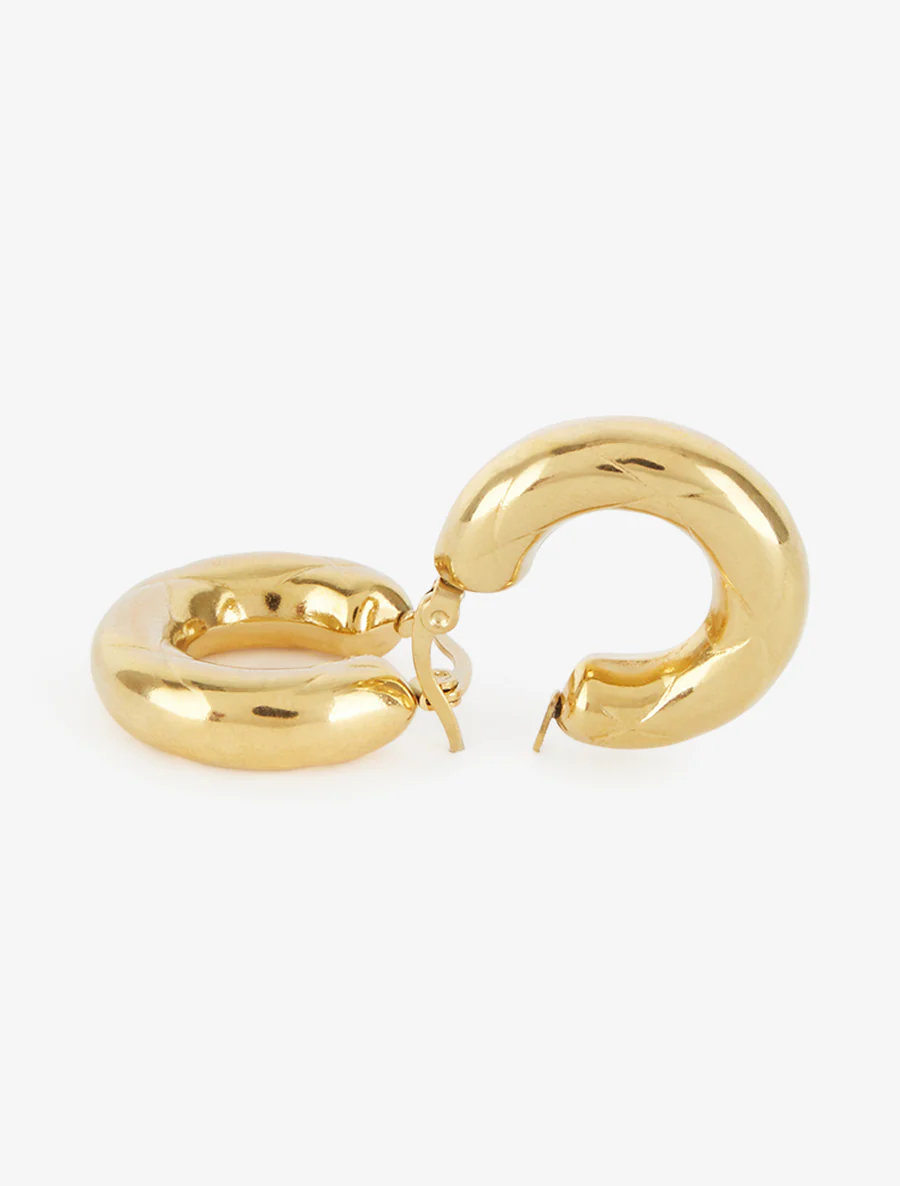 Gestreepte Creolen bij - Goud - Image 3