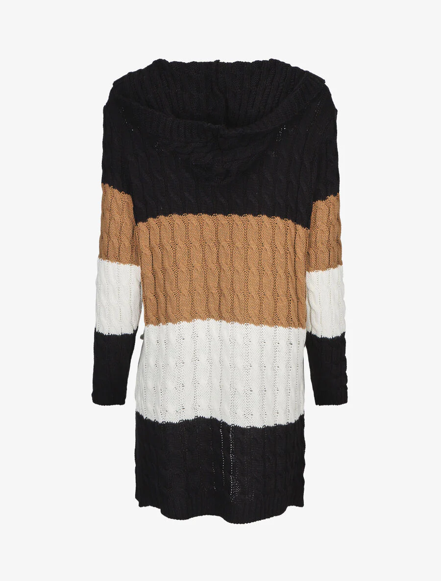 Gestreepte hoodie - Zwart - Image 2