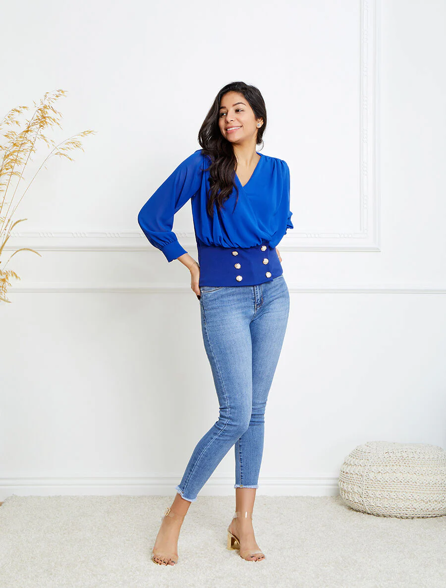Gestyled knoopvrije coltrui - Kobaltblauw - Image 4