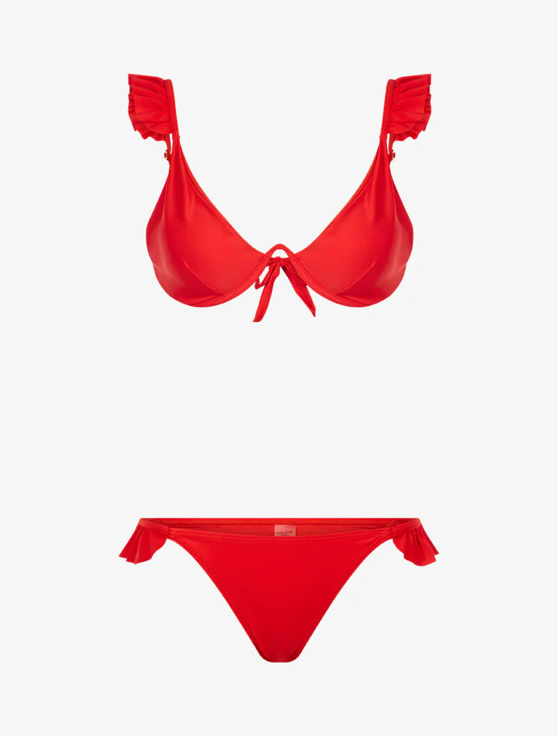 Gevleugelde bikini en tanga - rood - Image 3