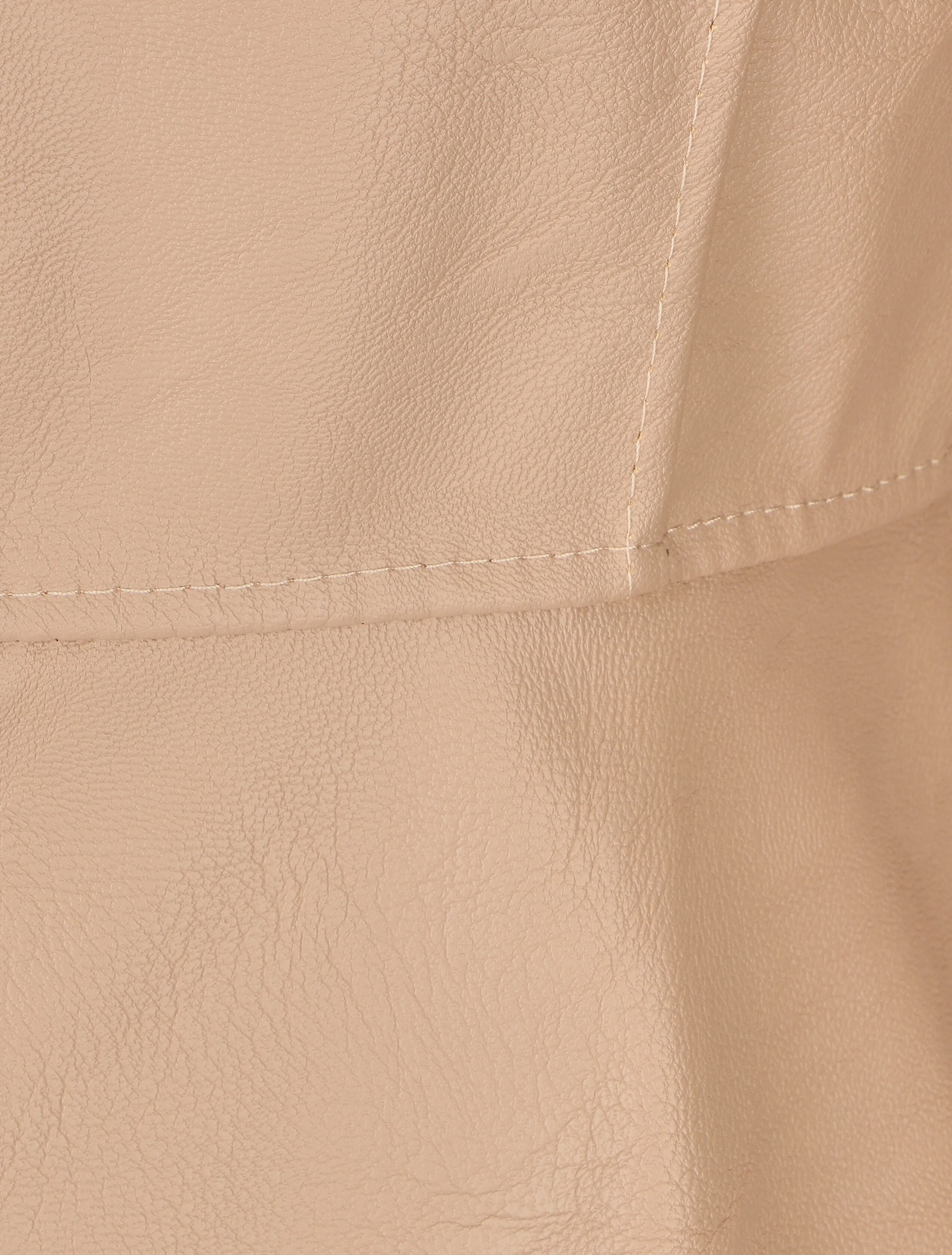 Gevoerde ritsjas in imitatieleer - Beige - Image 3