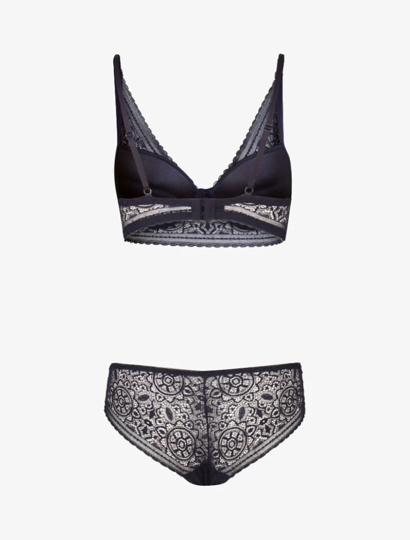 Gevormde bustier set - marine - Image 2