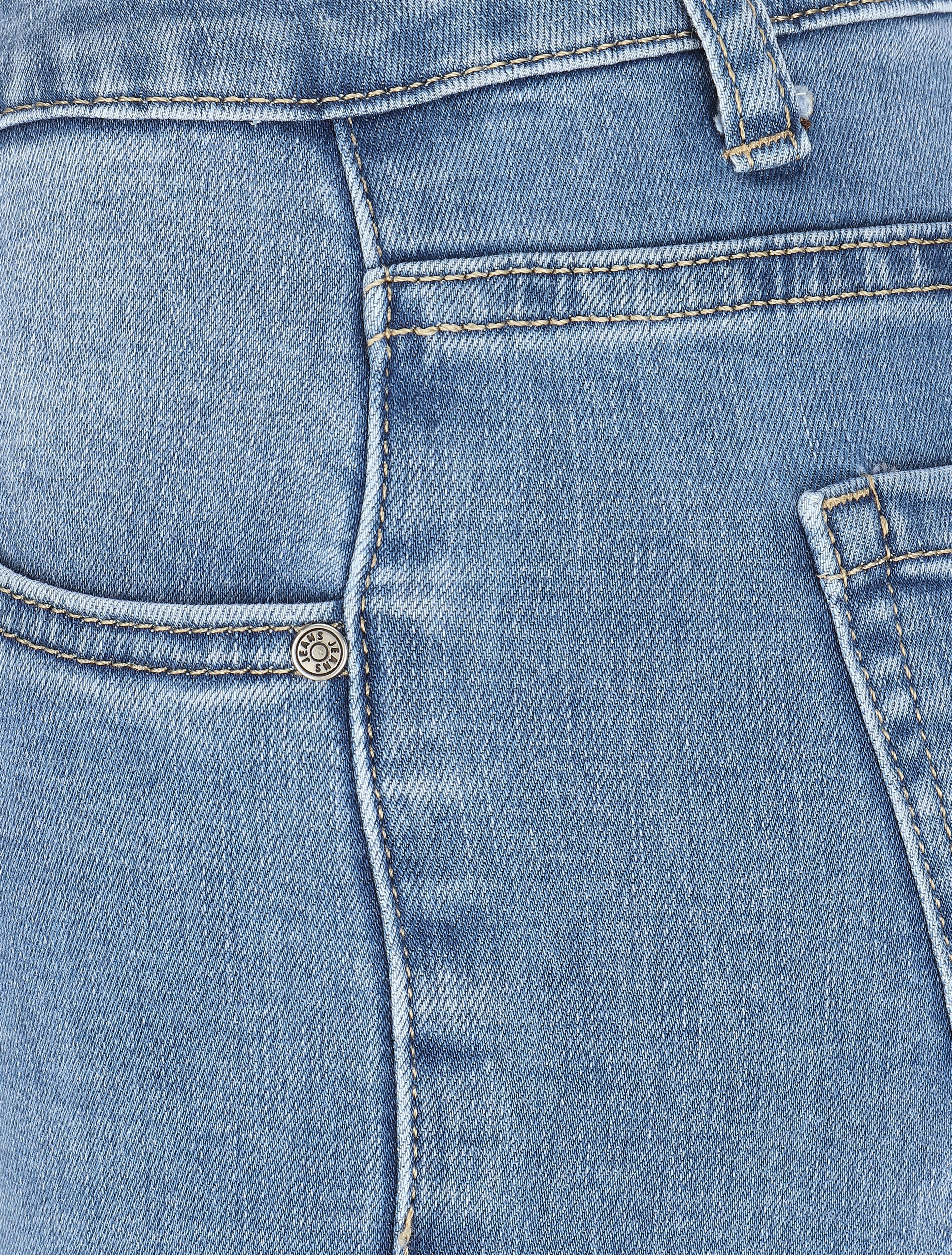 Gewassen slim jeans standaardmaat - Lichtblauw - Image 3