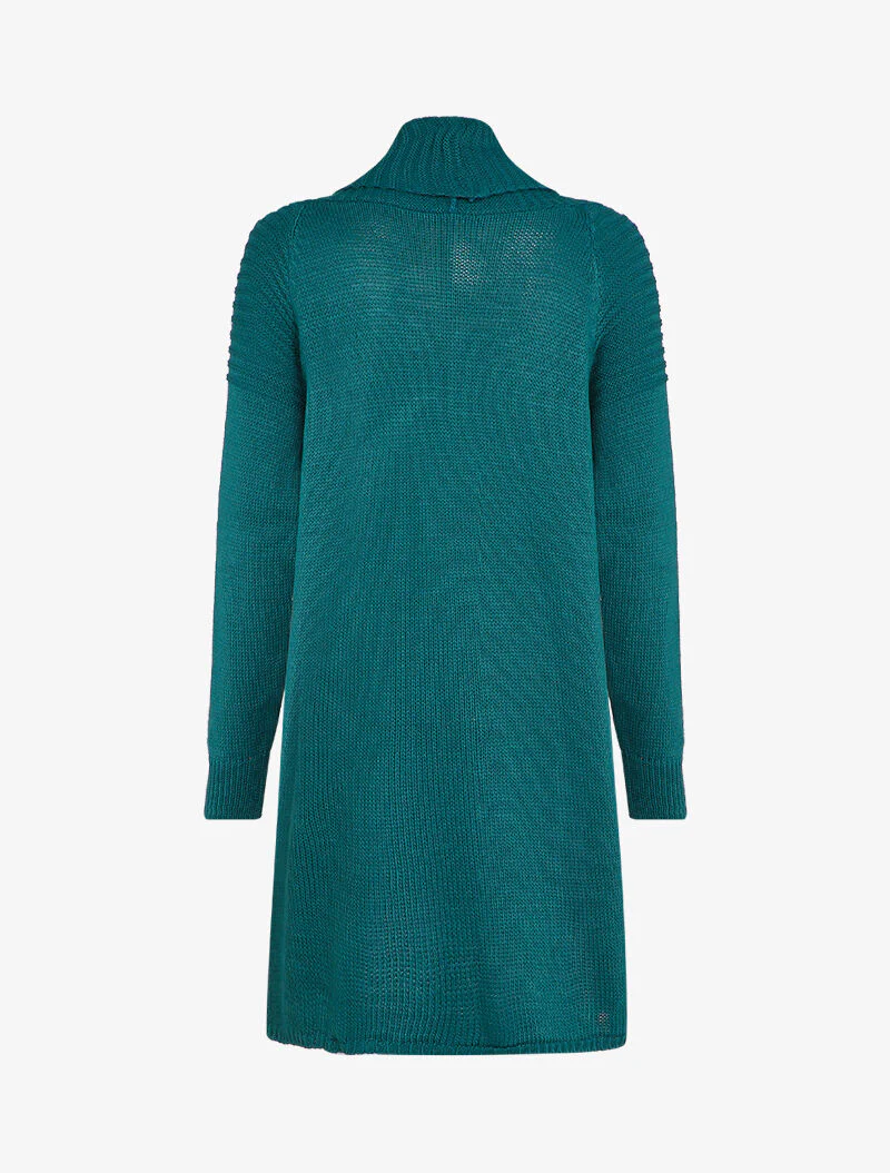 Halflang vest met sjaalkraag - Eendblauw - Image 2