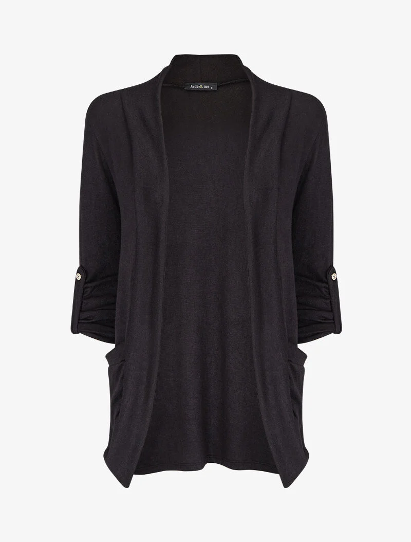 Shawl kraag vest - Zwart