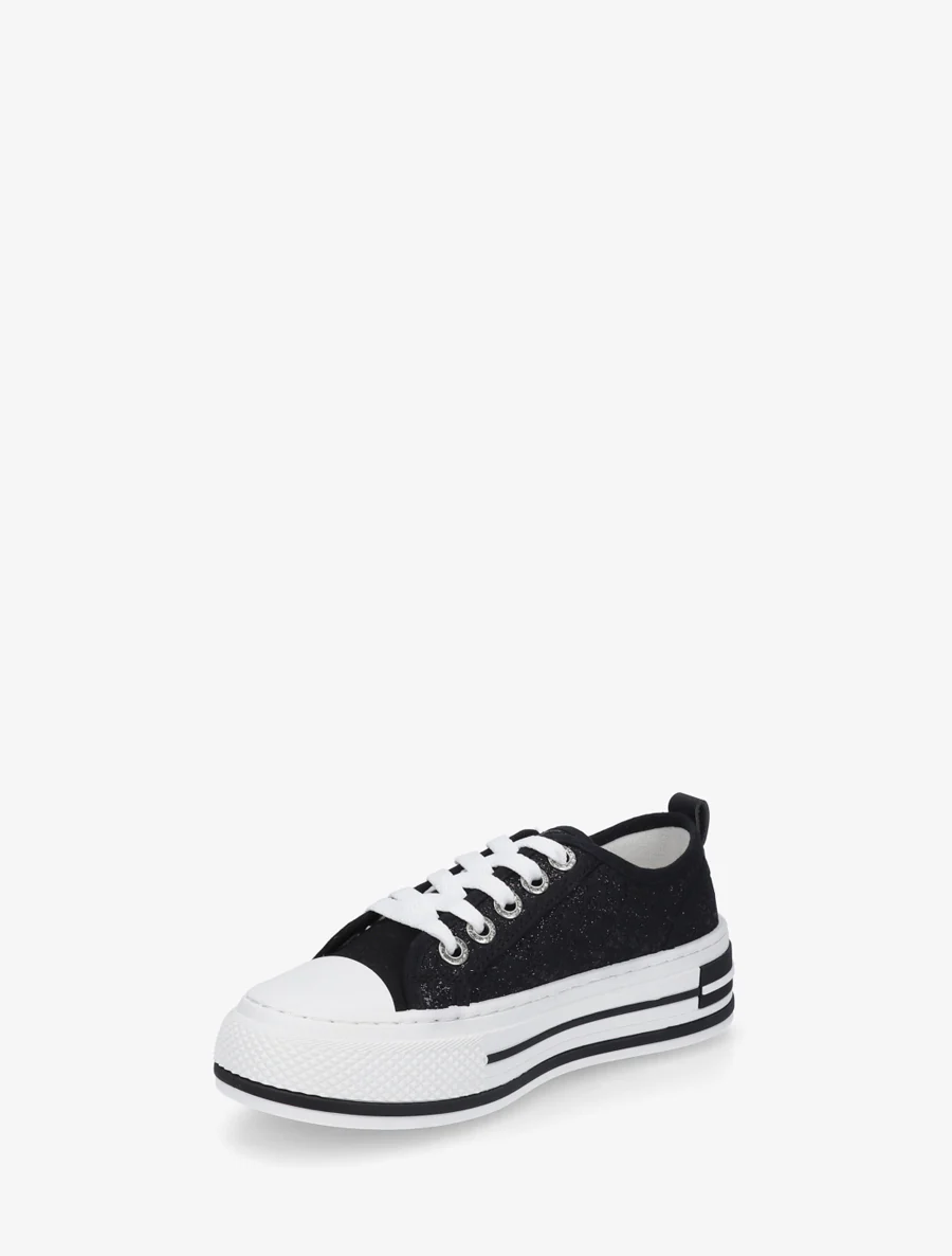 Glitter kant sneakers - Zwart - Image 3