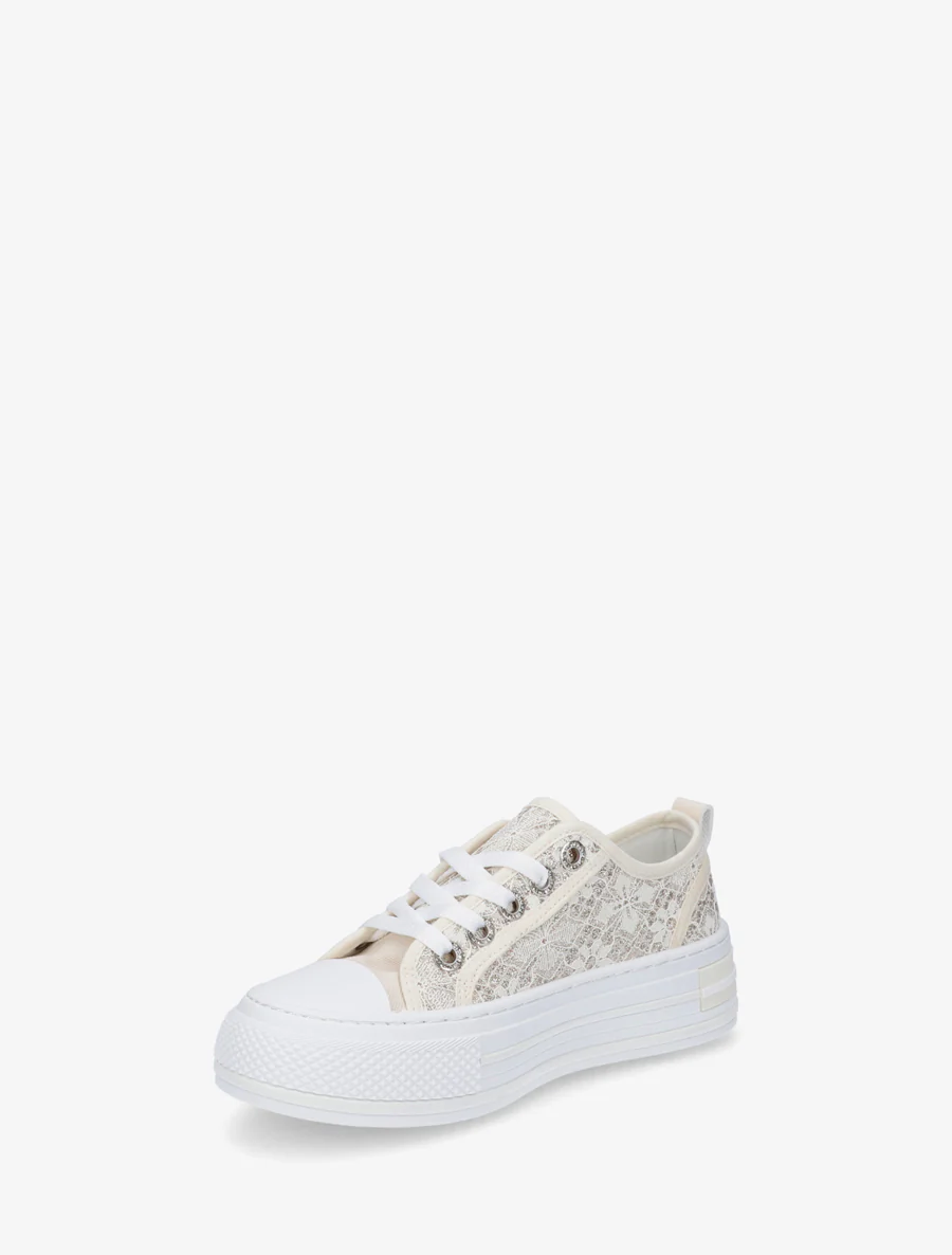 Glitter kant sneakers - Beige - Image 3