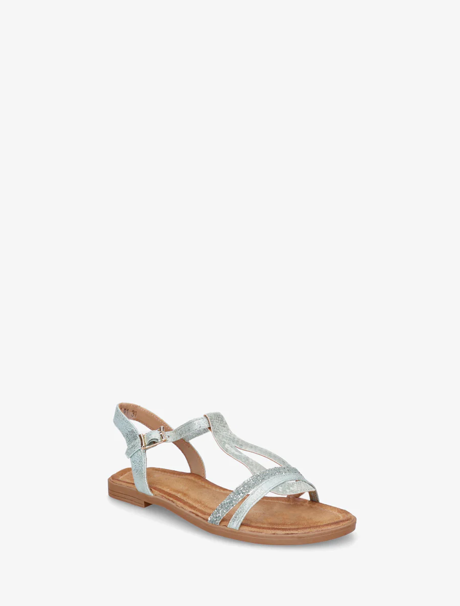Glitter T-riem sandalen - Watergroen - Image 2