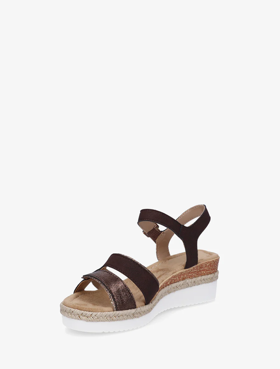 Glitterende fantasieband sleehaksandalen - Bruin - Image 3