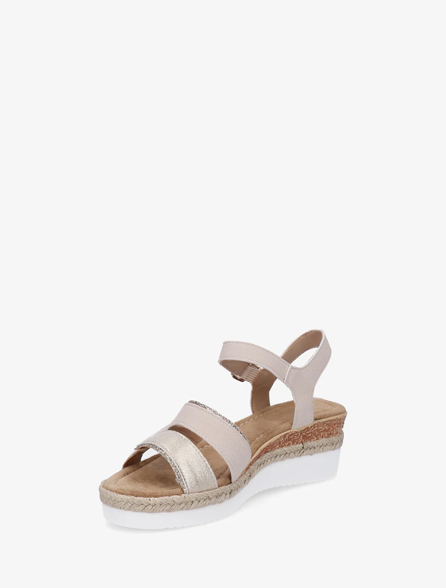 Glitterende fantasieband sleehaksandalen - Beige - Image 3