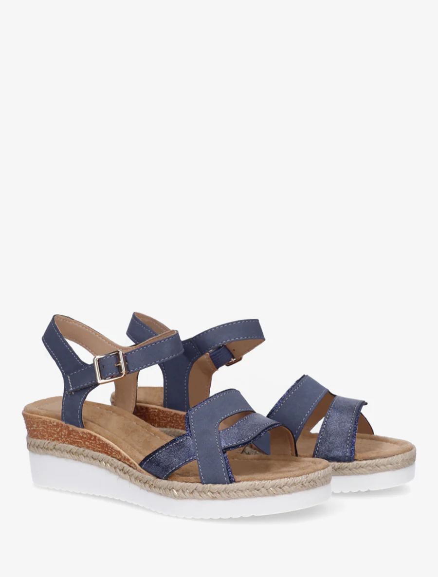 Glitterende fantasieband sleehaksandalen - Marine - Image 4