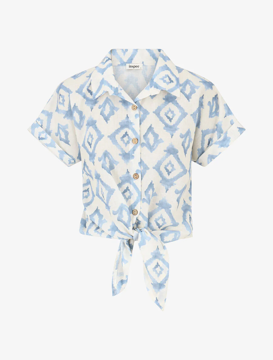 Grafisch shirt met korte mouwen - Lichtblauw