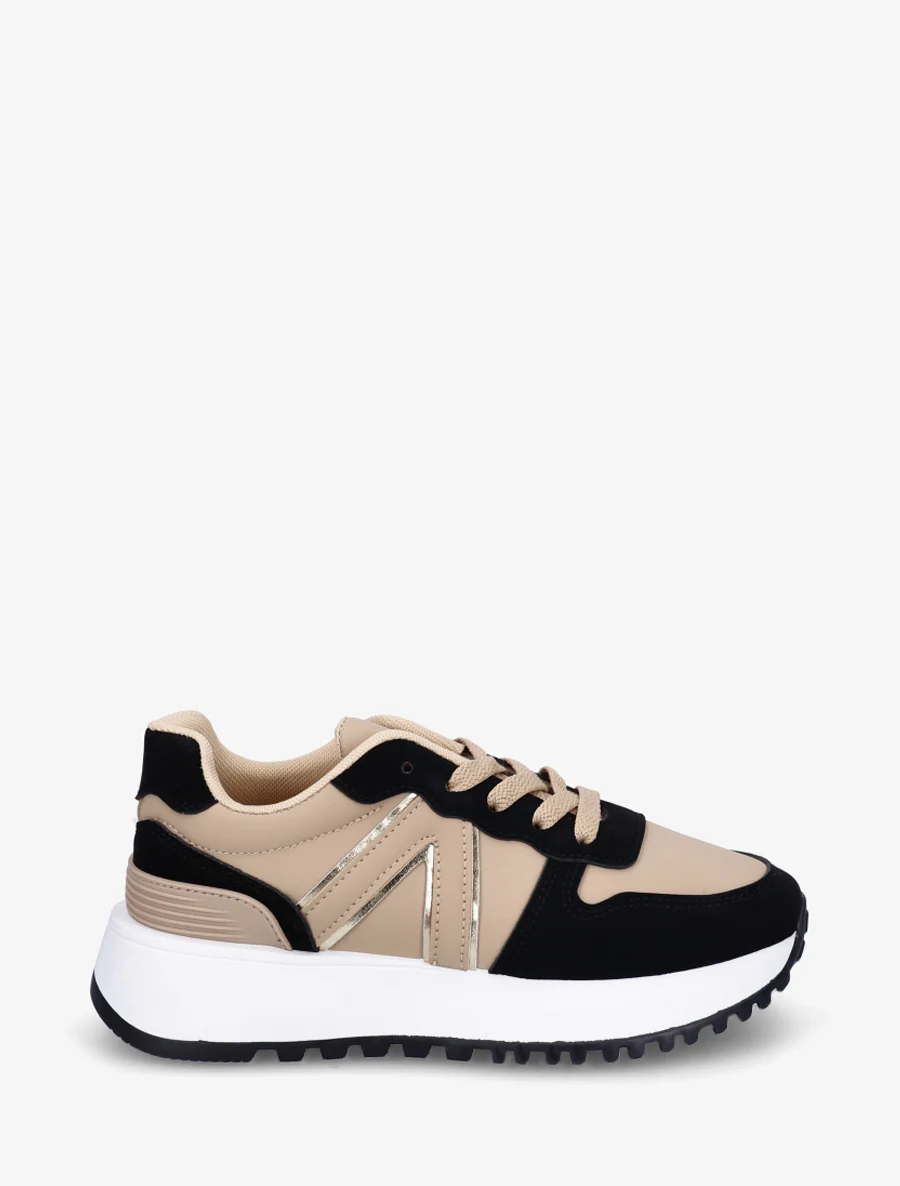 Grafische inzetstukken sneakers - Zwart