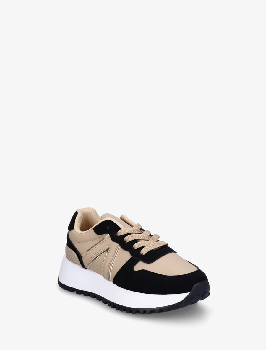 Grafische inzetstukken sneakers - Zwart - Image 2
