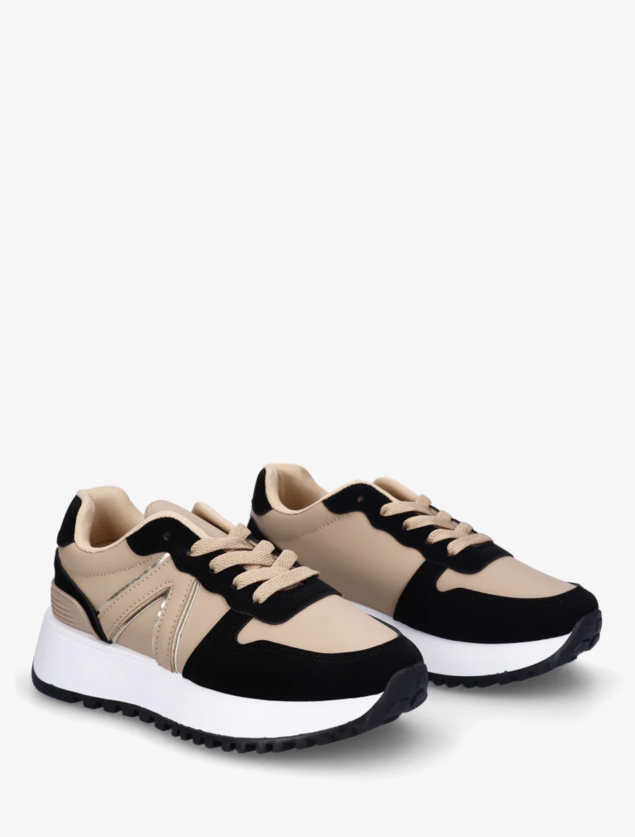Grafische inzetstukken sneakers - Zwart - Image 4