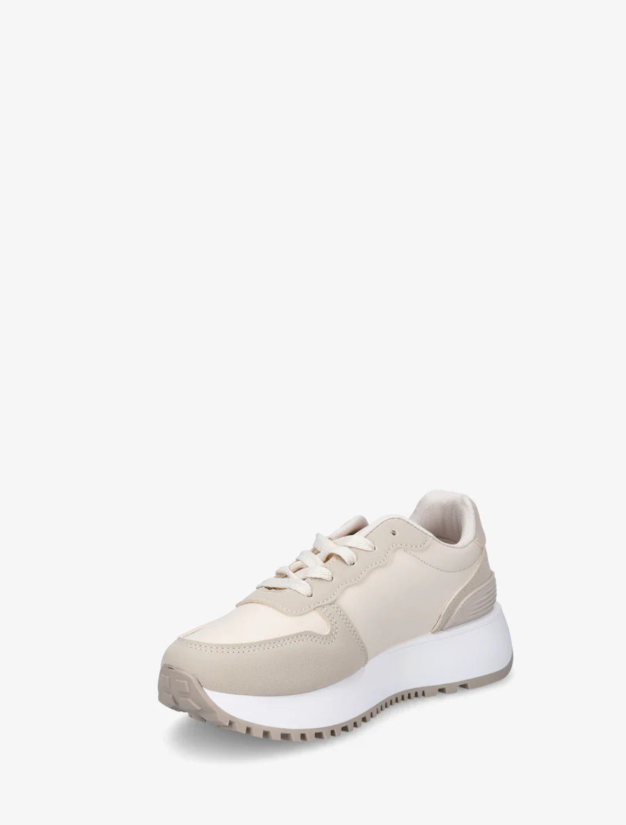 Grafische inzetstukken sneakers - Beige - Image 3