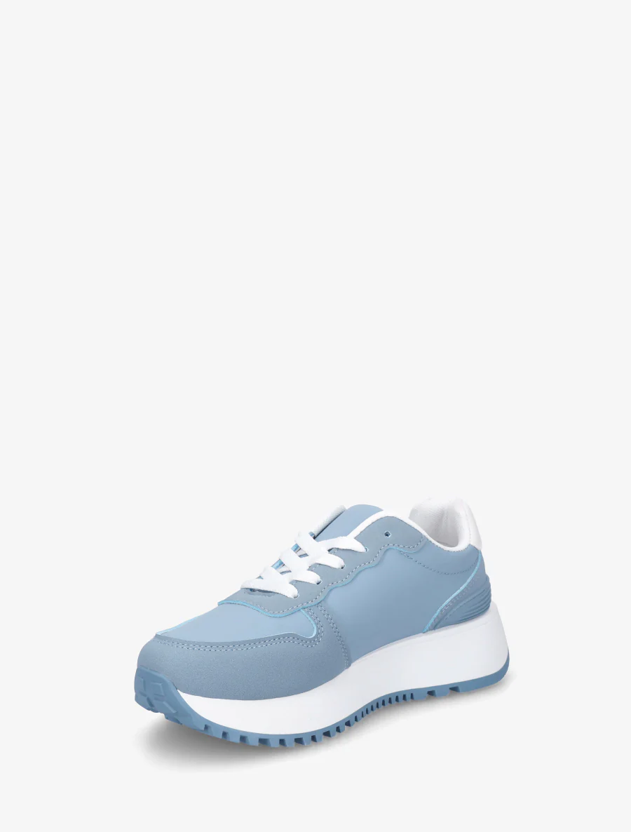 Grafische inzetstukken sneakers - Lichtblauw - Image 3
